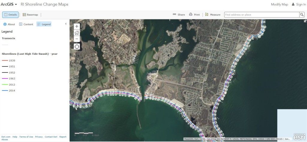 Coastal Erosion Maps – RI Shoreline Change Special Area Management Plan